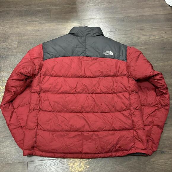 The North Face 700 puffer jacket nuptse M Red Grey - Picture 4 of 8